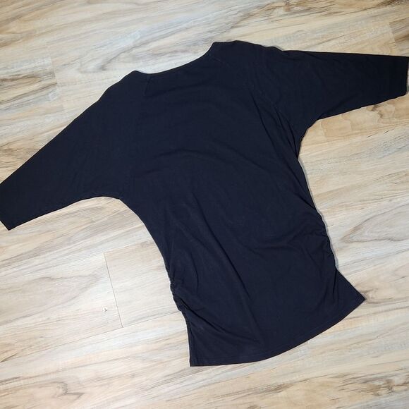 🐞Old Navy Black Snap Front Dolman Sleeve Top Maternity Small - Picture 2 of 11